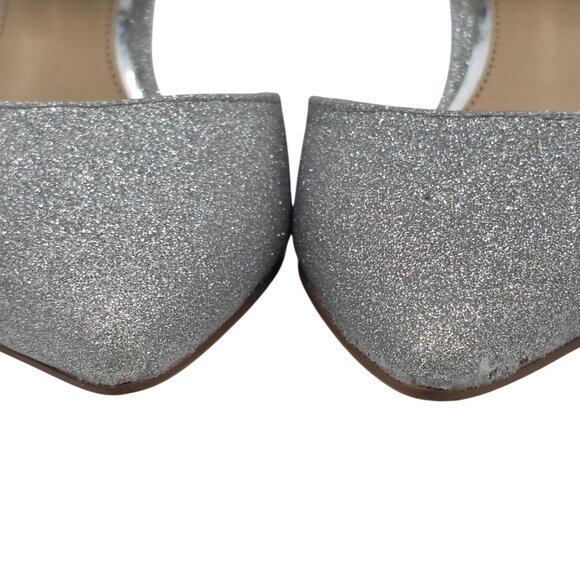 Jewel Badgley Mischka Womens 7.5 Silver Robles Crystal Kitten Heels Evening Pump - Picture 11 of 13